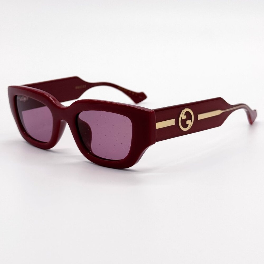 NEW GUCCI SUNGLASSES GG1558SK 005 BURGUNDY WOMEN EYEWEAR GUCCI - Picture 8 of 12